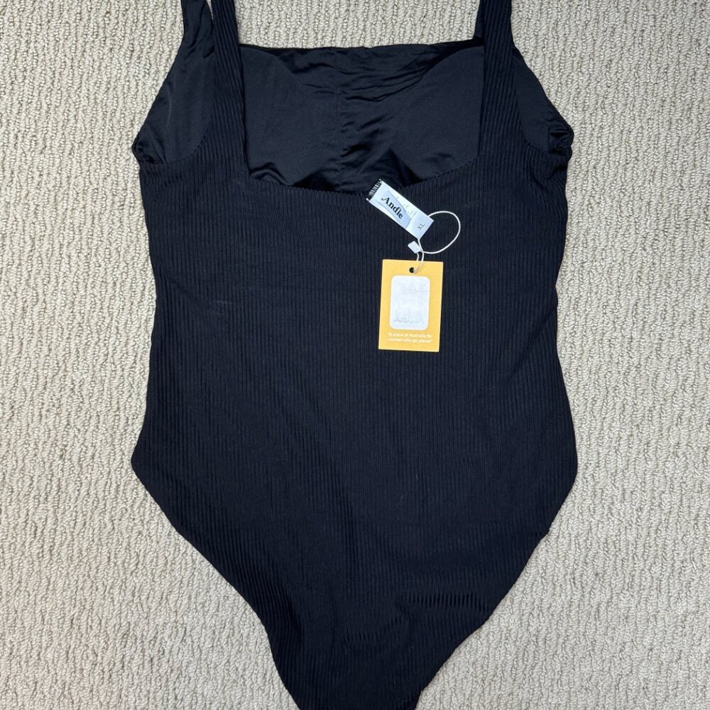 Andie Swim Byron One Piece Ribbed Classic Black - Picture 3 of 8